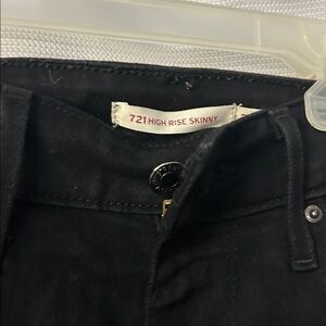 Levi's Black 721 High Rise Skinny Jeans